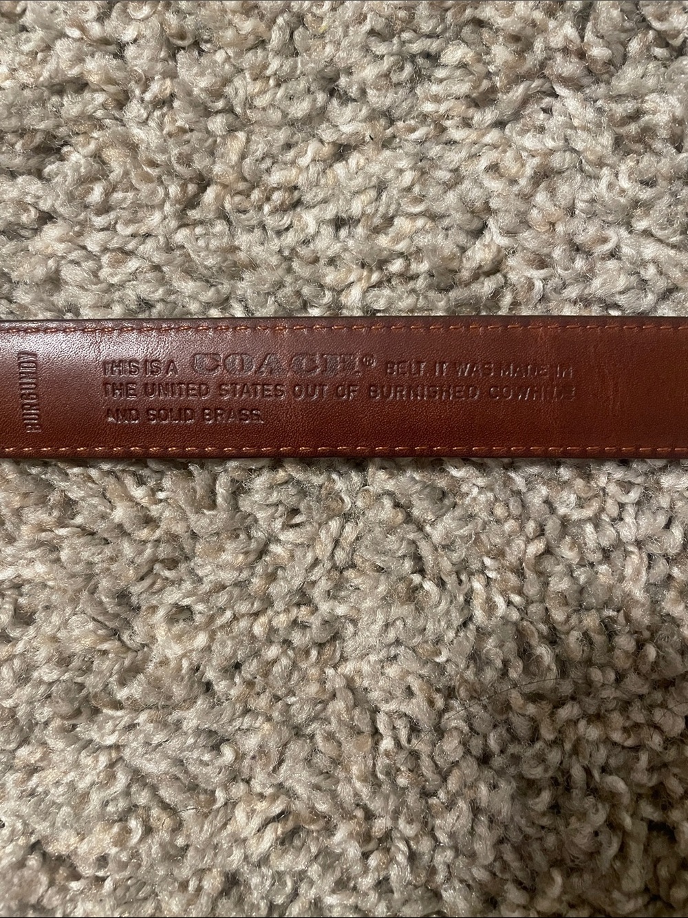 Vintage Coach chocolate brown Leather Belt 30 inch waist - Picture 6 of 7